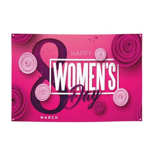 International Happy Women's Day March Backdrops 47 * 71 Inches Holiday Party Photography Background Indoor Outdoor Festival Photo Banner Booth Props Wall Decoration - color: Purple