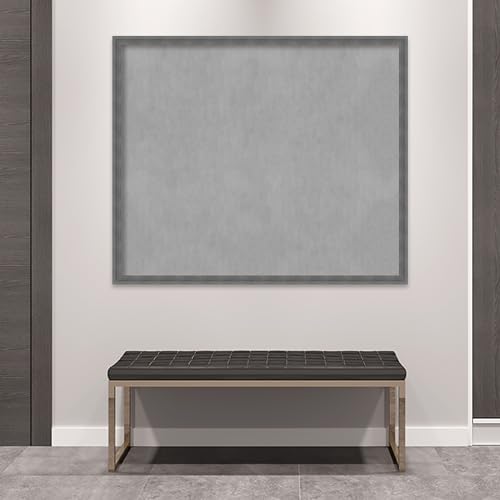 Amanti Art Blue Framed Magnetic Board 42x50 Oversize Vision Board for use with Magnets, 100% Metal Sheet to Display Items as Office Decor or for Home Organization in mudroom, Kitchen or Kids Room - color: Dixie Blue Grey Rustic, size: 50"W x 42"H
