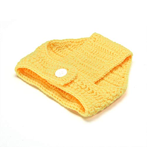 Newborn Photography Props 3 Sets Infant Handmade Costume Cap Shoes Cute Yellow Chick Knitted Crochet Outfits Clothes Hat Dress for Baby Shower