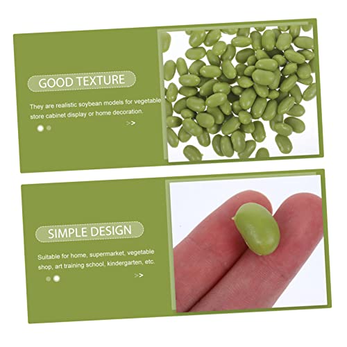 Happyyami 1 Pack Simulated Green Beans Simulation Vegetable Fake Soybean Faux Artificial Rustic Indoor Lifelike Chickpeas Shop Display Bean Ornament Kitchen Bean Adornment Fake Grain