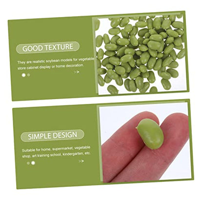 Happyyami 1 Pack Simulated Green Beans Simulation Vegetable Fake Soybean Faux Artificial Rustic Indoor Lifelike Chickpeas Shop Display Bean Ornament Kitchen Bean Adornment Fake Grain