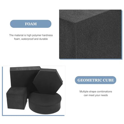 PRETYZOOM Geometric Cube Photo Props Set 1.96 Inch Foam Blocks for Jewelry Cosmetics Product Photography Display and Event Decoration
