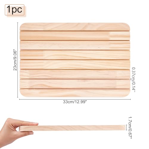 PH PandaHall Jewelry Display Stand, Wood, 13x9 Inch, Business Card Holder, Organizer, Table Displays for Selling Earring Showing