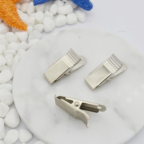 35pcs Metal Mini Alligator Clips, Spring Clamps, Sturdy, Non-Slip, Portable, Silver, Classic, Suitable for Clothes, Photos, Home Office School