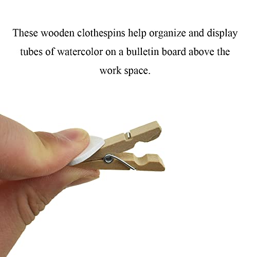 HAHIYO Heart Painted Mini Wooden Clothespin Clip Photo Paper Holders 1.38inch Tight Clamp Not Fray Rope Post Notices Handy Read for Hanging Postcard Wedding White 50PCS - size: White(Heart) 1.38 inches 50 Pack