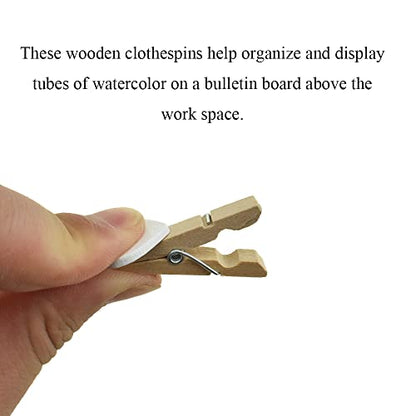 HAHIYO Heart Painted Mini Wooden Clothespin Clip Photo Paper Holders 1.38inch Tight Clamp Not Fray Rope Post Notices Handy Read for Hanging Postcard Wedding White 50PCS - size: White(Heart) 1.38 inches 50 Pack
