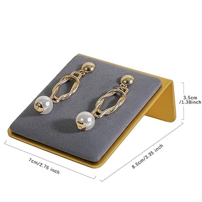 Velvet earrings holder for girls, Grey earring organizer board, Gold earring stand display for selling【Grey】 - color: Grey