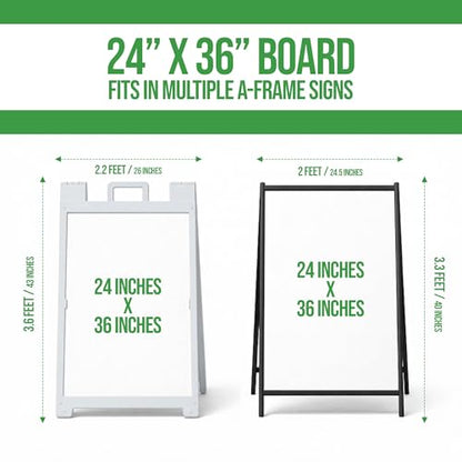 Custom A-Frame Sign Inserts with Optional Stand by BCB Print - Personalized Print Insert with Your Photo, Text or Logo | Weather Resistant Plastic Panel for Sidewalk, Restaurant & Event | 24x36 inch - color: A-Frame Insert
