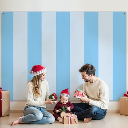 5x7ft Photography Backdrop Blue Stripes Soft Shades Light Blue Photo Backdrop Photography Background for Photoshoot Portrait Video Party Photo Studio Prop Booth - color: Color1