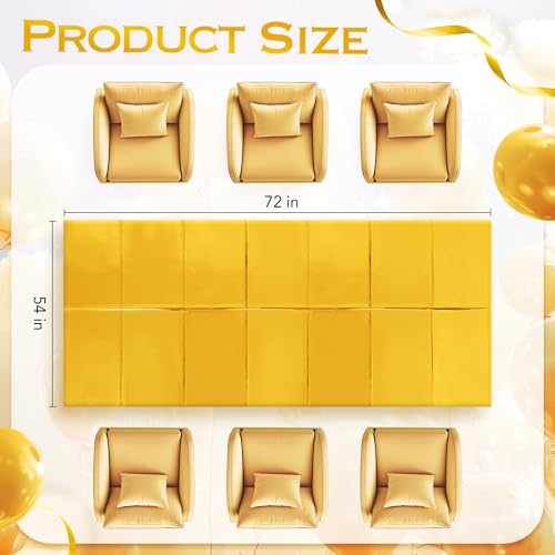 Just Shimmer 2pcs Gold Foil Tablecloth 54 * 72 Inch Plastic Wedding Birthday Party Table Cloths Waterproof Disposable Table Cover for Christmas Graduation Elegant Event Anniversary Party Supplies - color: Golden