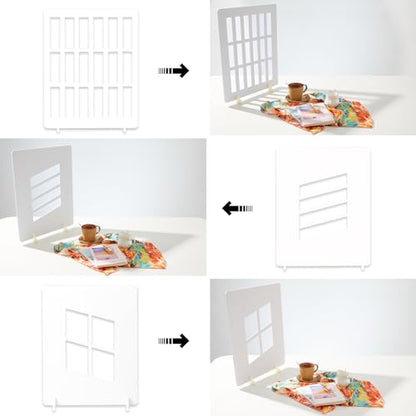 3PCS 15x19 inch Light and Shadow Boards, Window Light Boards for Photography Studio, Perfect for Food, Jewelry and Make-up Shooting - color: WHITE
