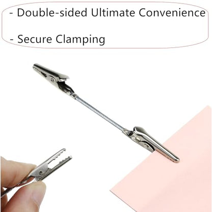 10 Pcs Double Sided Metal Alligator Clips for Crafts, Photos, Notes, Silver