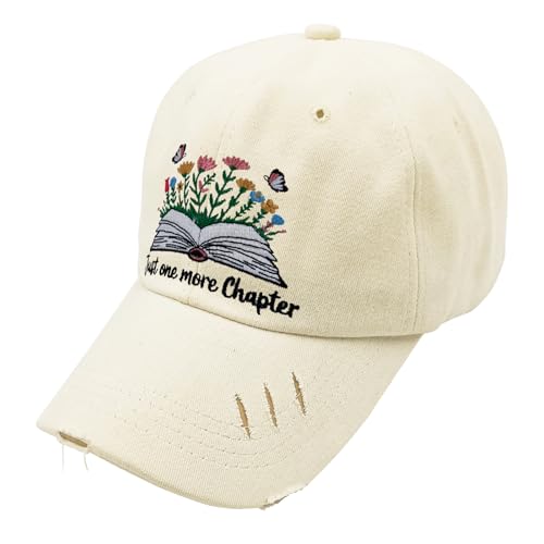 INVULNERABLE Funny Trucker Hat Embroidered Hat Baseball Cap Hats Men Funny Hats Women - color: Just One More Chapter