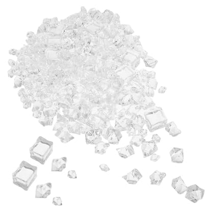 310pcs Realistic Resin Ice Cubes and Crushed Ice Vase Fillers Acrylic Decorative Fake Chips for Wedding Centerpiece Christmas Table Scatter Photography Props