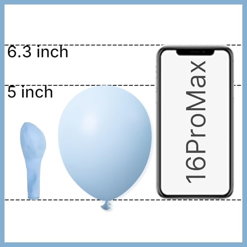 PartyWoo Baby Blue Balloons 50pcs 5 Inch Small Mini Light Pastel Sky Aqua Blue Balloons for Graduation Baby Shower Gender Reveal Weddings Easter Birthday Bachelorette Party Decorations Blue-Q13 - color: Blue-q13, size: 5 inch