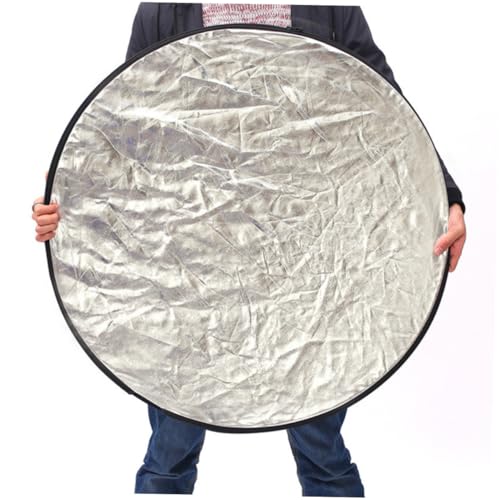 Foldable 5-in-1 60cm Photography Reflective Board and Light Diffuser for Camera Lighting, Portable Photo Reflector for Cosmetics and Jewelry, Outdoor Studio Accessory with Carrying