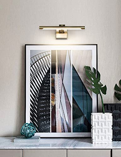 Joosenhouse LED Picture Lights for Paintings Bronze Finish 16.53" Long Swing Arm Display Wall Art Light 7W Gallery Hallway Lighting Over Pictures,Hardwired Connection 3000K - color: Antique Bronze, size: Non-Dimmable 16.53" Long