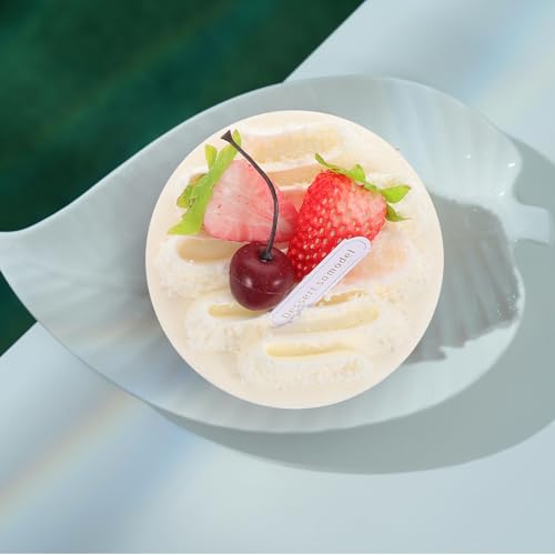 Abaodam Fake Cupcake Fake Birthday Cake Artificial Cake Fake Cake Fake Food Model Fake Desserts for Photography Props Display - color: White