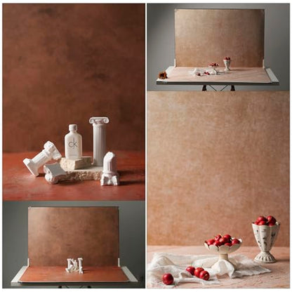 Food Photography Backdrops, 23x35inch 10Pcs Double-Sided Product Background Paper (20 Patterns), Photo Backdrop Board with T-Stand & Clamps for Jewelry, Cosmetics