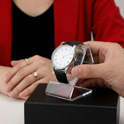 2 PCS Watch Display Stand, Acrylic Watch Display Single Bracelet Holder Stands Lightweight Bracelet Holder for Men Women Home Office Desk Bedroom Watches Jewelry Decor