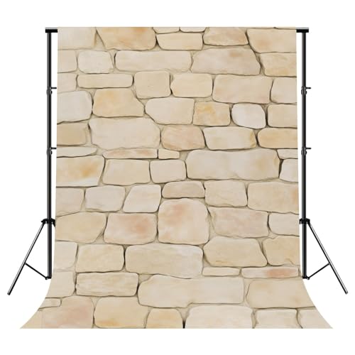 Photography Backdrops Natural Stone Wall Beige Light Brown Texture 8x10FT Photo Backdrop Photography Background for Portrait Photo Party Decor Video Studio Props Photoshoot - color: Multi7