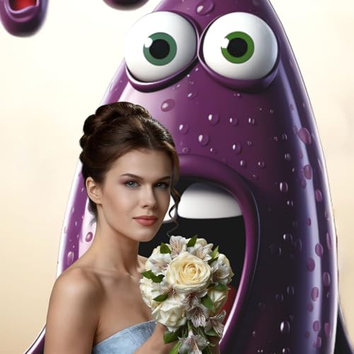 Cartoon Eggplant Backdrop Background for Photography 5x7ft Photobooth Professional Photo Backdrop Curtains Video Photography Studio Photo Backgrounds Banner Booth Background Screen Parties - color: Cartoon Eggplant