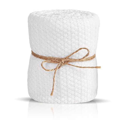 Baby Wrap: Newborn Photography Swaddle. Infant Photoshoot Prop for Boy or Girl. Baby Swaddle Wrap and Receiving Blanket for Newborn Photography. Photo Props for Little Ones (White) - color: White