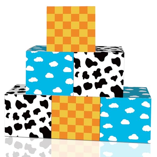 Tenceur 6 Pcs Cartoon Story Birthday Party Decorations Boxes Cartoon Paper Boxes 11.8 Inch Large Blue Sky White Cloud Photo Booth Prop for Arch Cloud Birthday Party Baby Shower Supplies - style: Cartoon Story