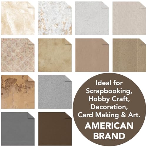 Timeworn Textrue12x12 Scrapbooking Cardstock Decorative Paper for Card Making Background Origami Textured Decorative Scrapbook Paper Scrapbook Materials Supplies