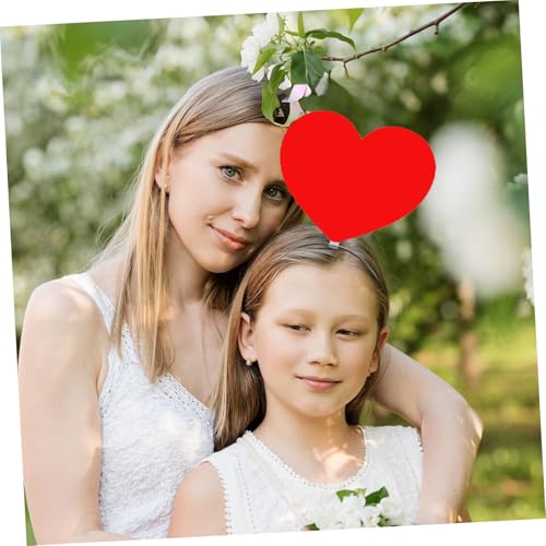 2Pcs Funny red heart headbands Set for Concerts, Halloween, Cosplay & Photo Props - Soft Stretchy Headbands - color: Heart Headband 2