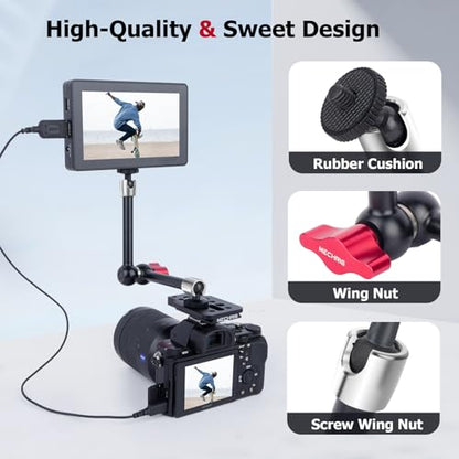 11" Pro Cold Shoe Magic Arm, Extra-Long Adjustable Friction Arm with 1/4" Screw for Teleprompter, Ring Light, Camera Rig – Live Stream Filmaking-87003 - size: 11" Magic Arm