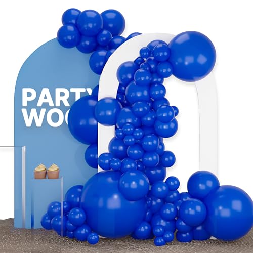 PartyWoo Royal Blue Balloons 100pcs Different Sizes Pack of 36 18 12 10 5 Inch Dark Blue Balloon Arch Kit for Baby Shower Gender Reveal Graduation Under The Sea Birthday Party Decorations Blue-Y59 - color: Blue-y59, size: 5/10/12/18/36 inch