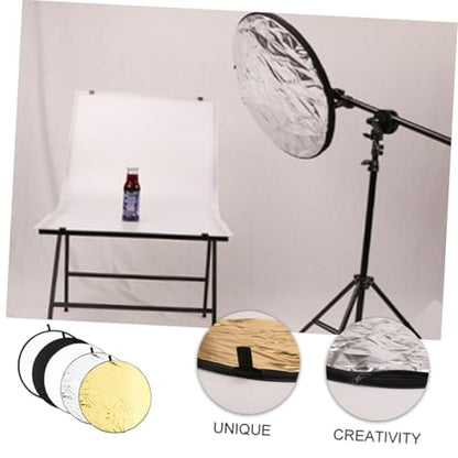 Balacoo Foldable 5-in-1 60cm Photography Light Reflector with Carrying Case, Collapsible Reflective and Diffuser Board for Photo Studio and Outdoor Lighting