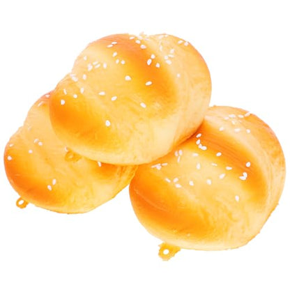 NUOBESTY 3Pcs Fake Breads Artificial Bread Simulated Play Food Toy for Kitchen Model Decorations Photography Props