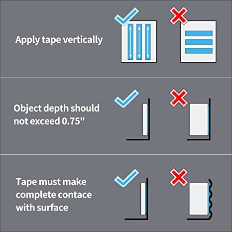 Art3d Nano Double-Sided Adhesive Tape, Multipurpose Tape for Carpet Mats/Paste Items/Photos Frames/Craft Wall Mounting - size: 1/12" x 1" x 10'