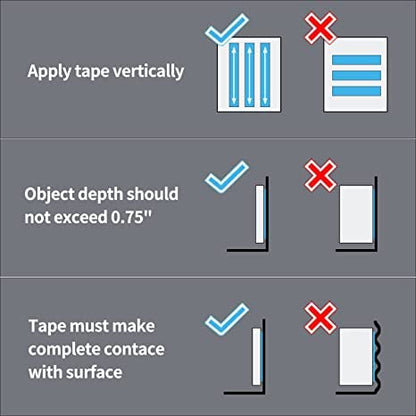 Art3d Nano Double-Sided Adhesive Tape, Multipurpose Tape for Carpet Mats/Paste Items/Photos Frames/Craft Wall Mounting - size: 1/12" x 1" x 10'