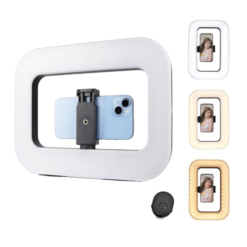 Ring Light for Phone with Video Rig, LED Video Light Kit, 8000mAh Battery, Bluetooth Remote, Adjustable Brightness and Color for Selfie, Phone Photography, TikTok, YouTube, Vlogging (LED Pro) - style: LED Pro