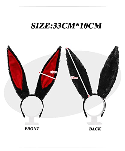 Faylay Cosplay Women Plush Furry Bunny Ears Headwear Accessory Rabbit Headband - color: Hbc-2-white