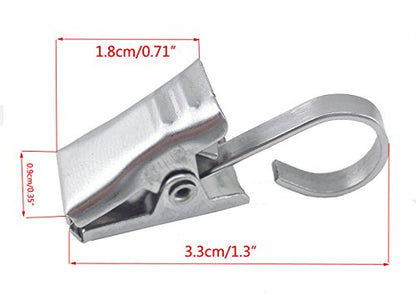 yueton Pack of 30 Stainless Steel Clips w/Hook for Curtain, Photos, Home Decoration