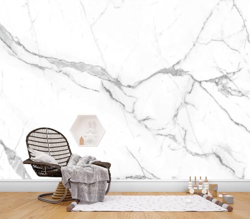 Cliouar-White Statue Marble Texture Background Mural Wallpaper Peel and Stick 90" x 67" - color: No.11, size: 90" x 67"