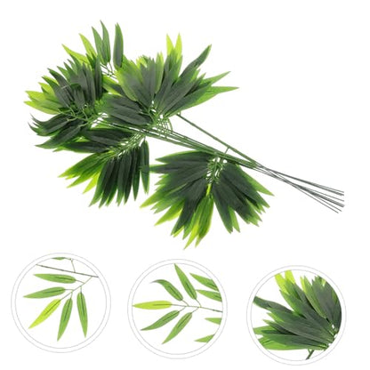 10pcs Bamboo Leaf Decor for Sushi Serving Plate Japanese Food Decoration for Sashimi Display Elegant and Practical Sushi Tray Leaf Embellishments