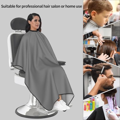 Custom Barber Cape Unisex Salon Hair Cutting Capes Add Your Image Logo Haircut Kit Personalized Stylist Tool - color: Gray