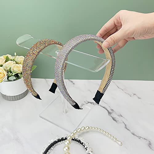 Acrylic Headband Holder, Hair Accessories Organizer Clear Stand for Girls - style: 1 Tier