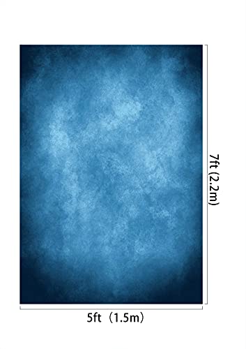 Kate 5x7ft Dark Blue Abstract Backdrops Blue Portrait Professional Backgrounds Retro Backdrop - color: Dark Blue