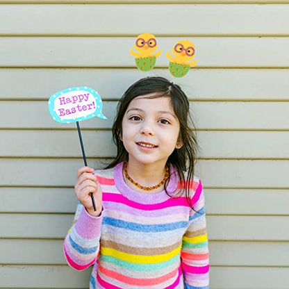 Abaodam 5pcs Happy Easter Headbands Easter Themed Hair Rabbit Chick Carrot Boppers Bunny Headwear Party Hair Accessories for Girls