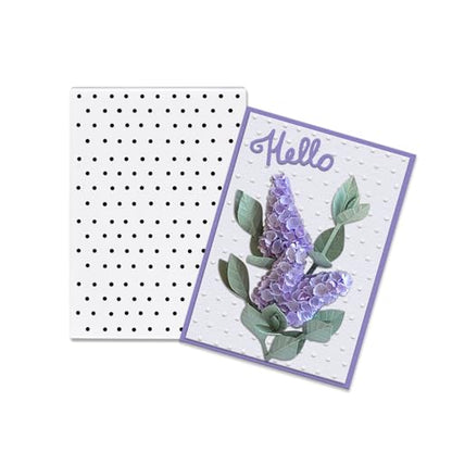 Glodecart Mini Dots Spotted Background Embossing Folder, Plastic Textured Impressions Pattern Spotted Polka Dot Embossing Folder Template for Card Making Scrapbooking Paper Craft Stamps DIY Décor