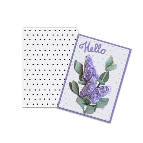 Glodecart Mini Dots Spotted Background Embossing Folder, Plastic Textured Impressions Pattern Spotted Polka Dot Embossing Folder Template for Card Making Scrapbooking Paper Craft Stamps DIY Décor