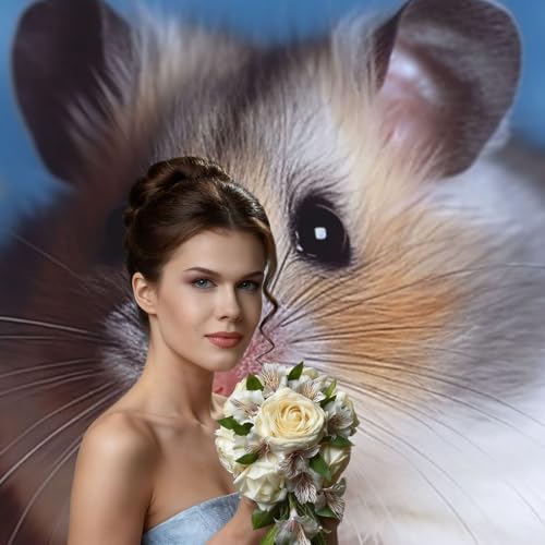 Hamster Backdrop Background for Photography 5x7ft Photobooth Professional Photo Backdrop Curtains Video Photography Studio Photo Backgrounds Banner Booth Background Screen Parties - color: Hamster