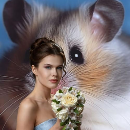 Hamster Backdrop Background for Photography 5x7ft Photobooth Professional Photo Backdrop Curtains Video Photography Studio Photo Backgrounds Banner Booth Background Screen Parties - color: Hamster