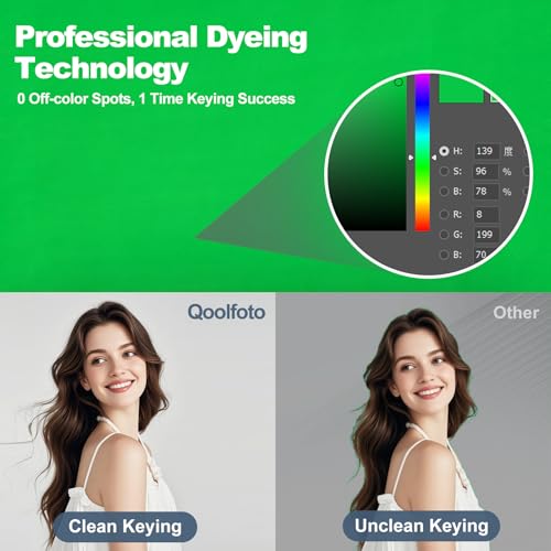 Green Screen Backdrop, 6×9FT Photography Chromakey Greenscreen Background Sheet for Zoom Meeting, Polyester Fabric Cloth Curtain for Photo Video Studio, Party, Live Streaming, Photoshoot - size: 6x9ft